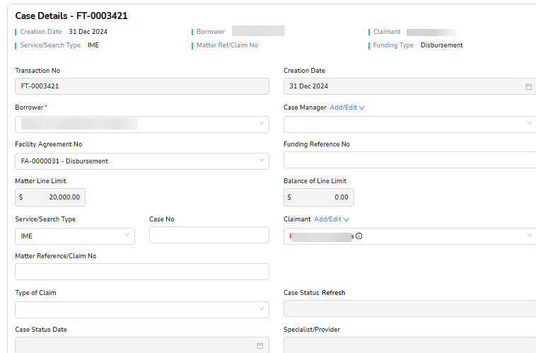 Disbursement Transaction